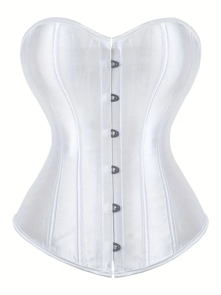 Strapless corset met vetersluiting en knoopsluiting