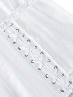 Strapless corset met vetersluiting en knoopsluiting