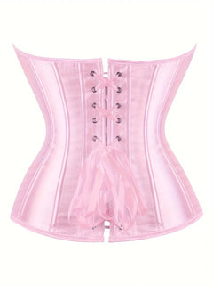 Strapless corset met vetersluiting en knoopsluiting