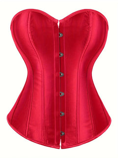Strapless corset met vetersluiting en knoopsluiting