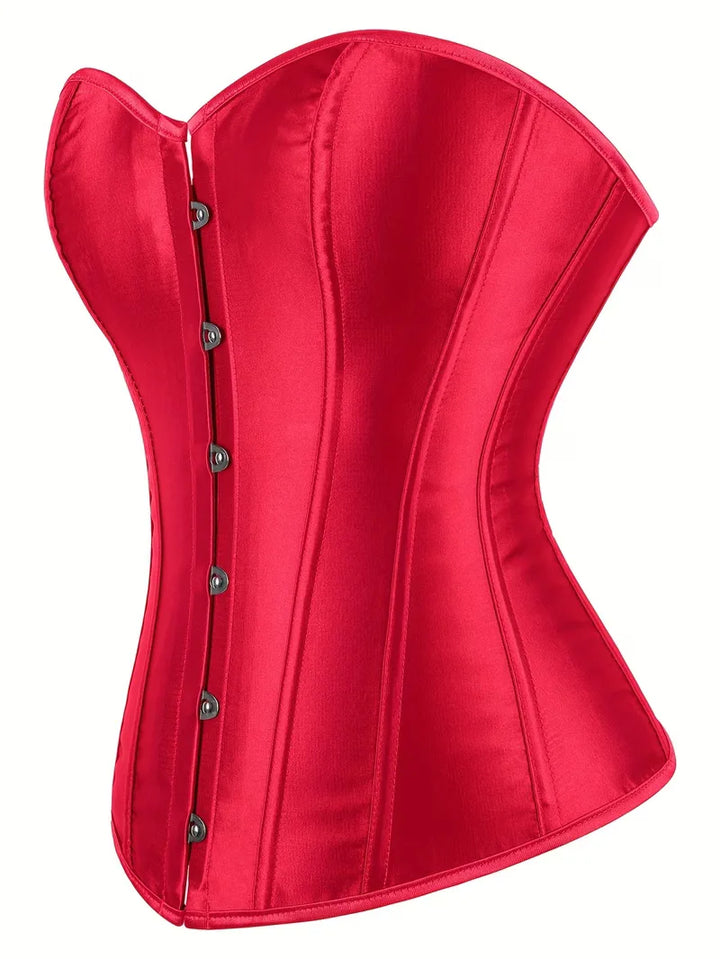 Strapless corset met vetersluiting en knoopsluiting