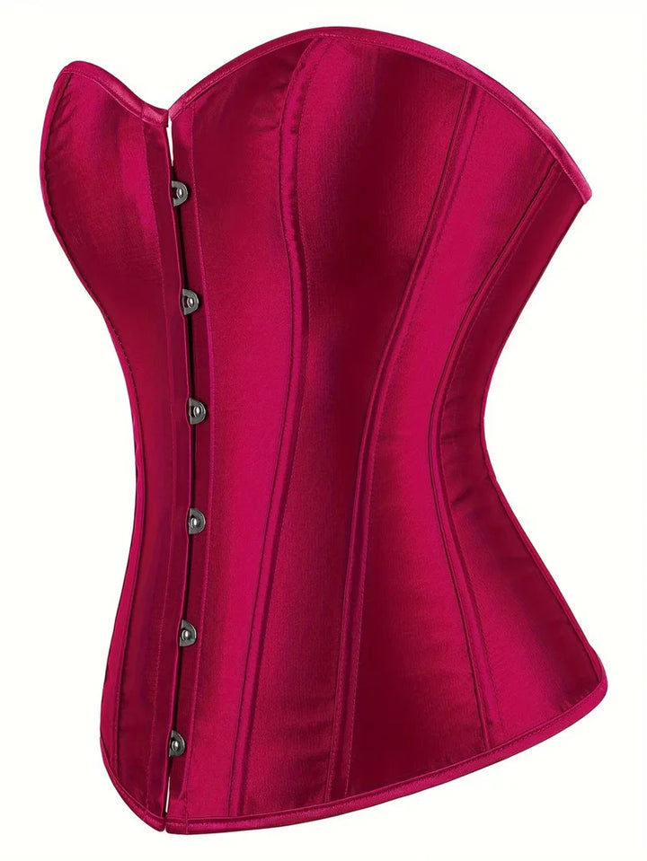 Strapless corset met vetersluiting en knoopsluiting