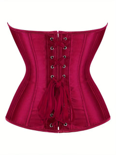 Strapless corset met vetersluiting en knoopsluiting