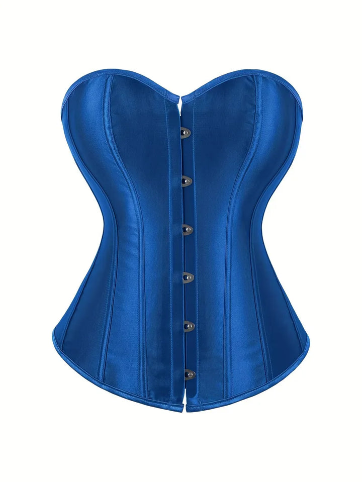 Strapless corset met vetersluiting en knoopsluiting