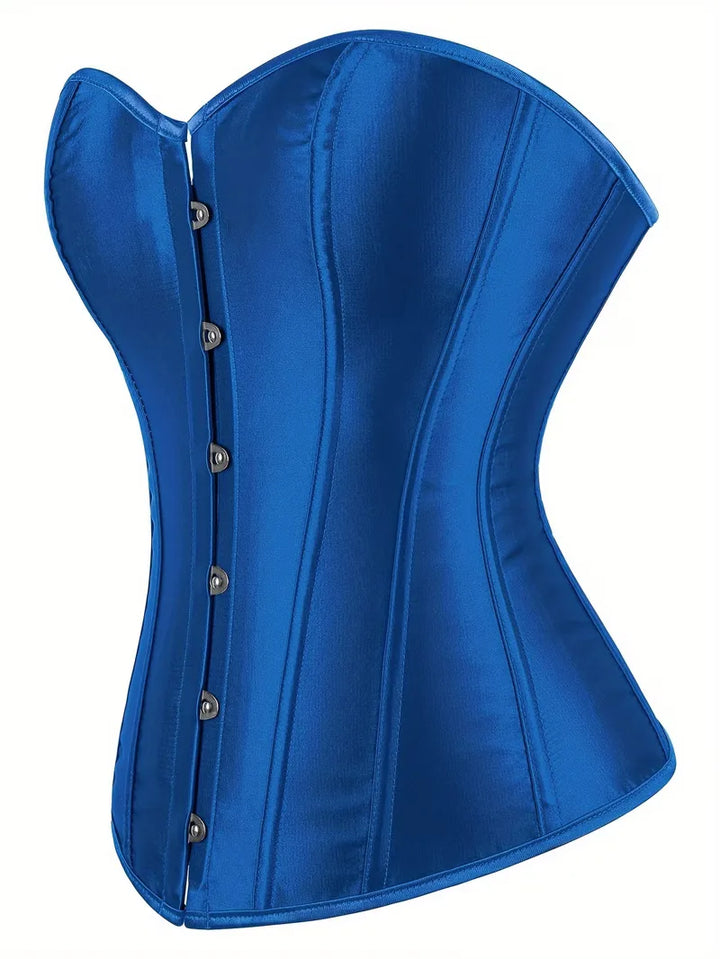 Strapless corset met vetersluiting en knoopsluiting