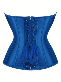 Strapless corset met vetersluiting en knoopsluiting