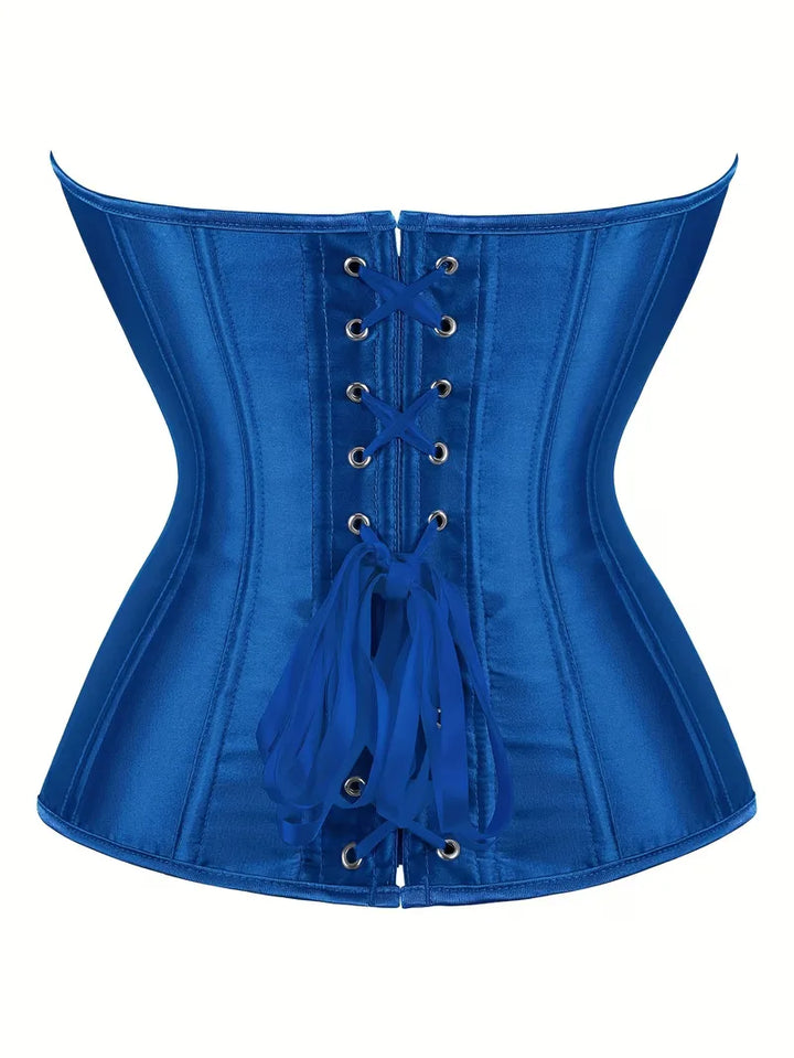 Strapless corset met vetersluiting en knoopsluiting