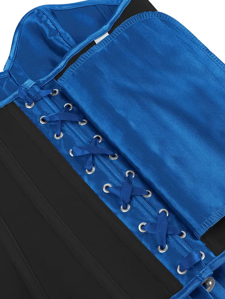 Strapless corset met vetersluiting en knoopsluiting