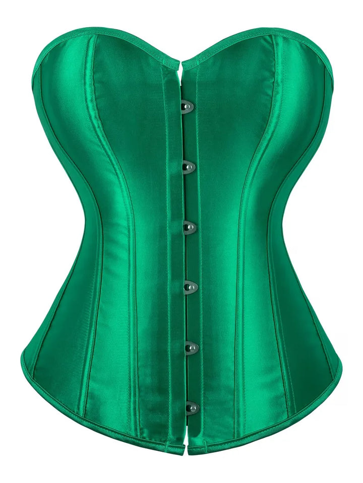 Strapless corset met vetersluiting en knoopsluiting