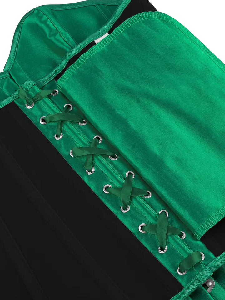 Strapless corset met vetersluiting en knoopsluiting