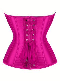 Strapless corset met vetersluiting en knoopsluiting