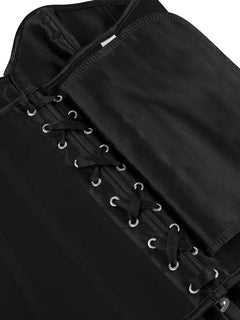 Strapless corset met vetersluiting en knoopsluiting