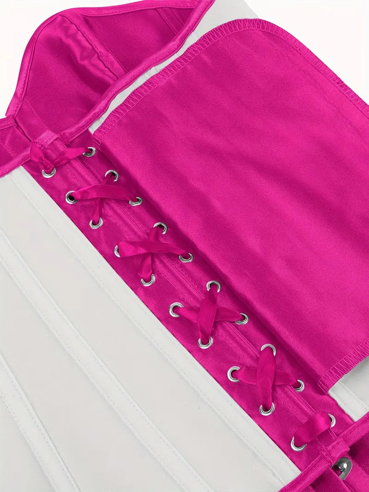 Strapless corset met vetersluiting en knoopsluiting