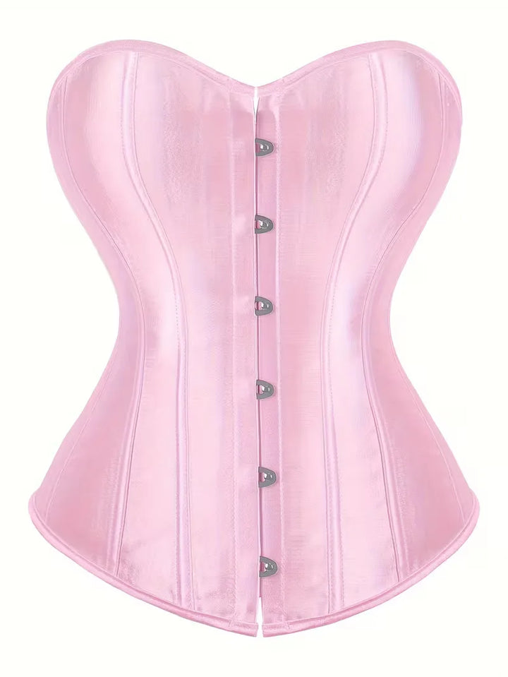 Strapless corset met vetersluiting en knoopsluiting