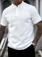 T-shirt met korte mouwen en opstaande kraag