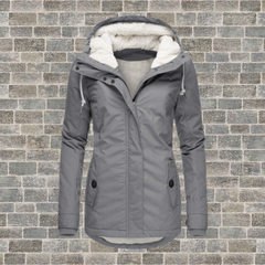 Winterjas met capuchon en fleece voering