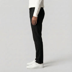 Zwarte chino met regular fit en rechte pijpen