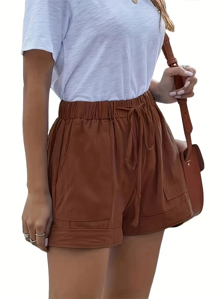 Korte broek met elastische taille