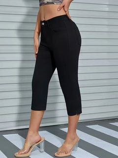 Skinny jeans met split hem
