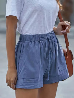 Korte broek met elastische taille
