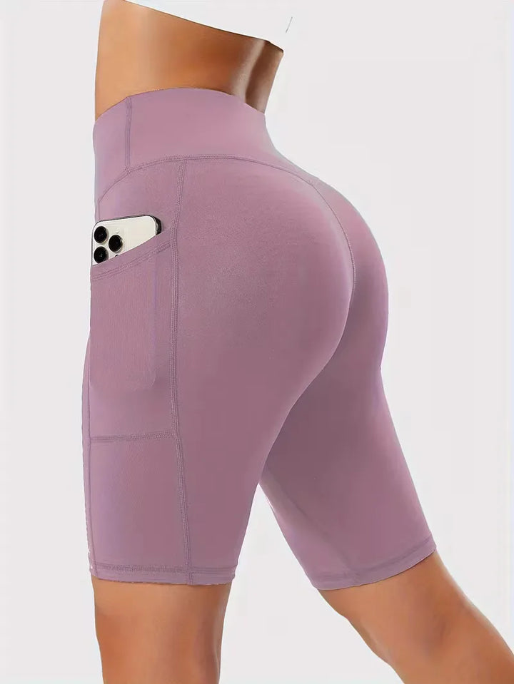Slim-fit high-waisted shorts