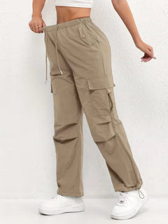 Cargo broek met hoge taille