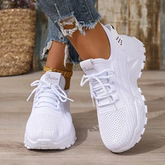 Lage sneaker met mesh bovenkant
