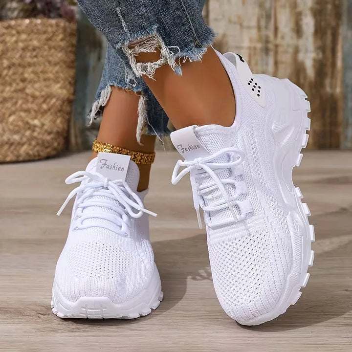 Lage sneaker met mesh bovenkant