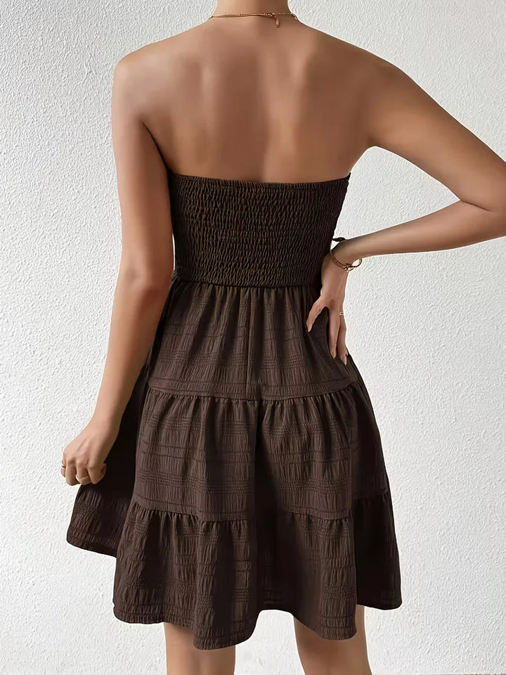 A-lijn jurk met smocked bodice