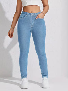 Skinny jeans met high waist