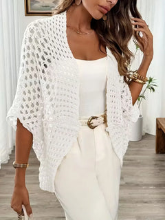 Oversized cardigan met hollow-out design