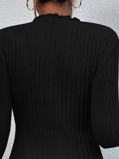 Longsleeve met mock neckline