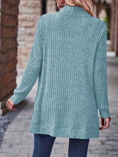 Open vest met ribbelstructuur