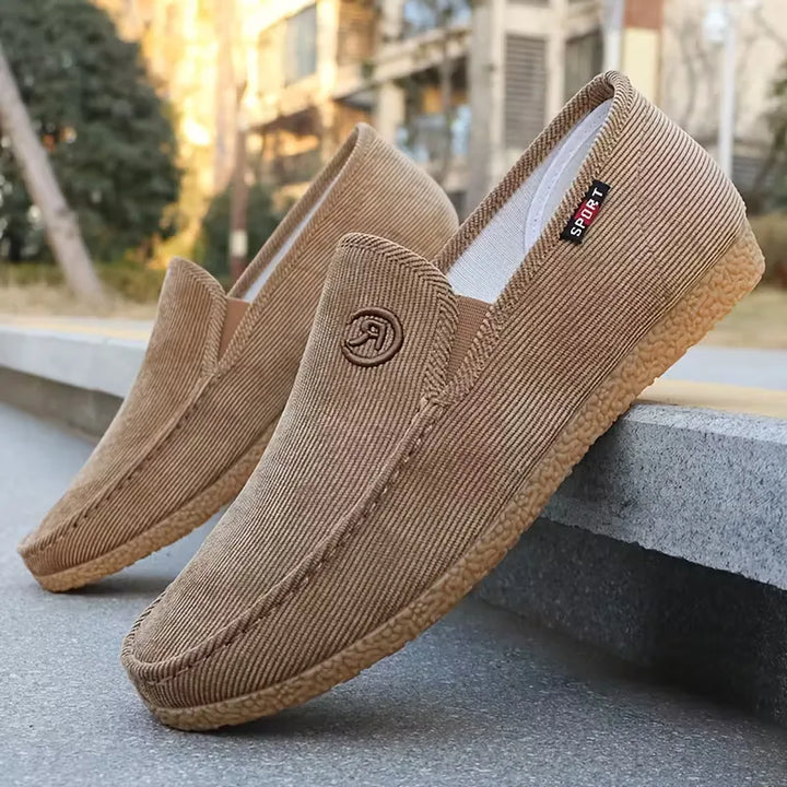 Loafers met corduroy bovenkant