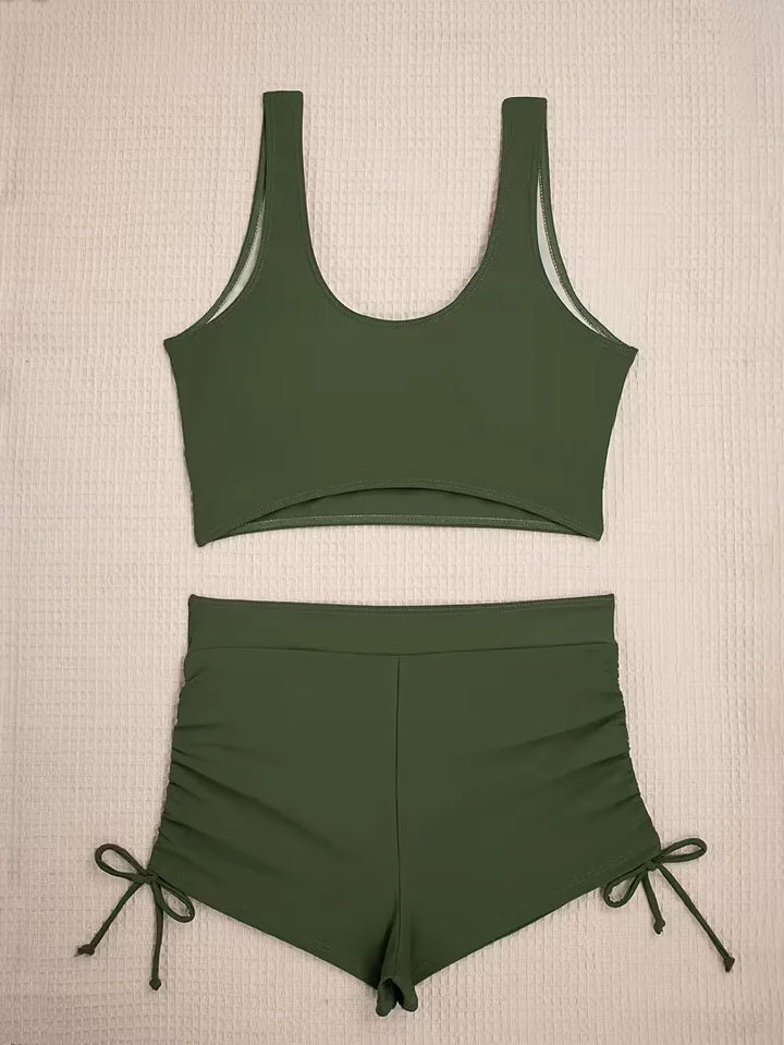 Bikini met criss-cross top