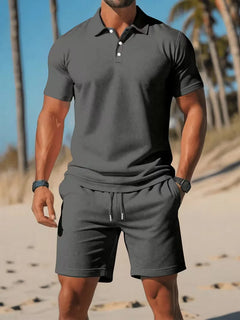 Zomer kledingset met polo en shorts