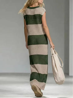 Maxi cover-up met V-hals