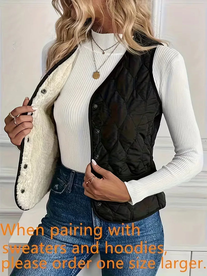 Bodywarmer met knoopsluiting