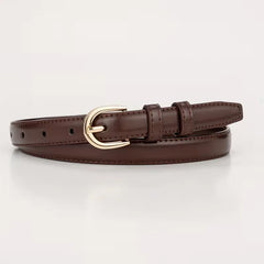Smalle riem met half-oval gesp