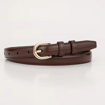 Smalle riem met half-oval gesp