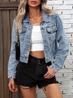 Spijkerjas met flap pockets