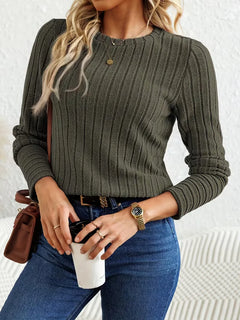 Longsleeve met ribbelstructuur