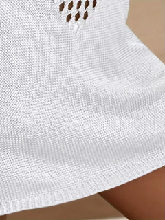 Beach cover-up met cut-out details