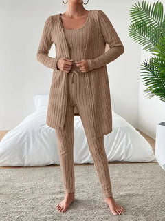 Driedelige set met cardigan