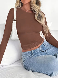 Longsleeve cropped slim fit