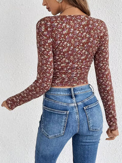 Longsleeve met floral print