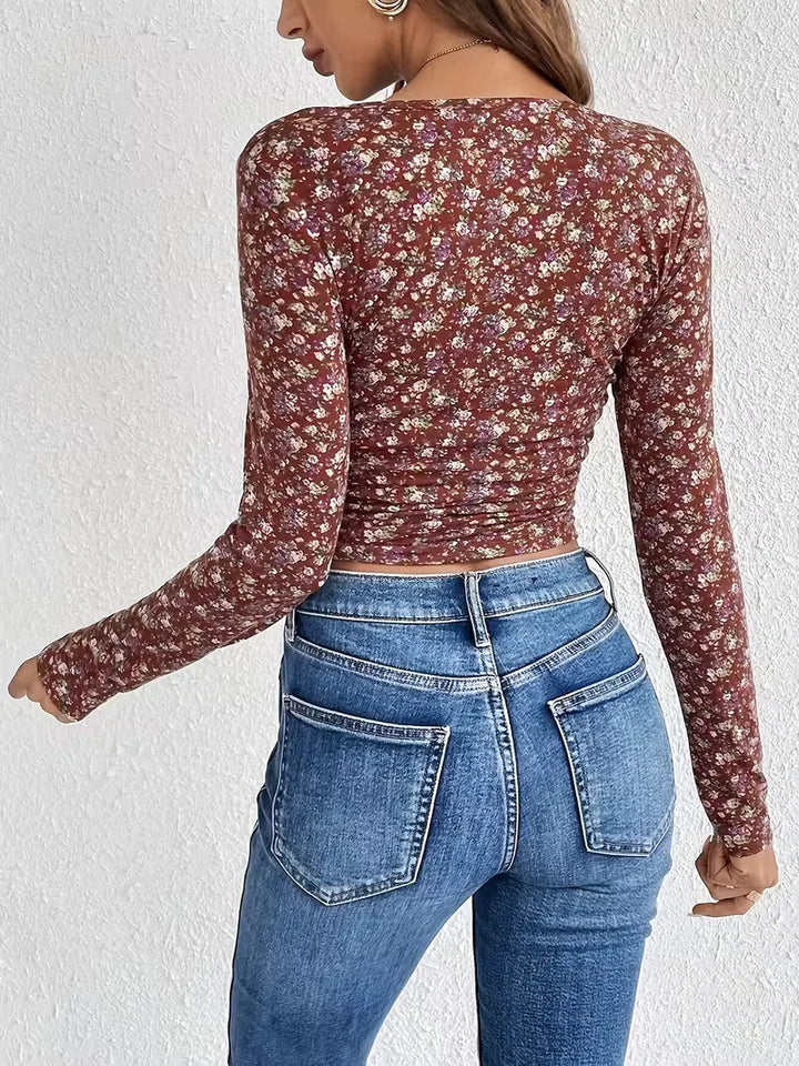 Longsleeve met floral print