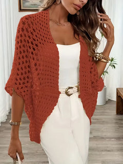 Oversized cardigan met hollow-out design