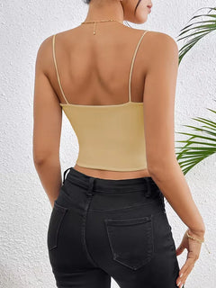 Crop top met spaghettibandjes
