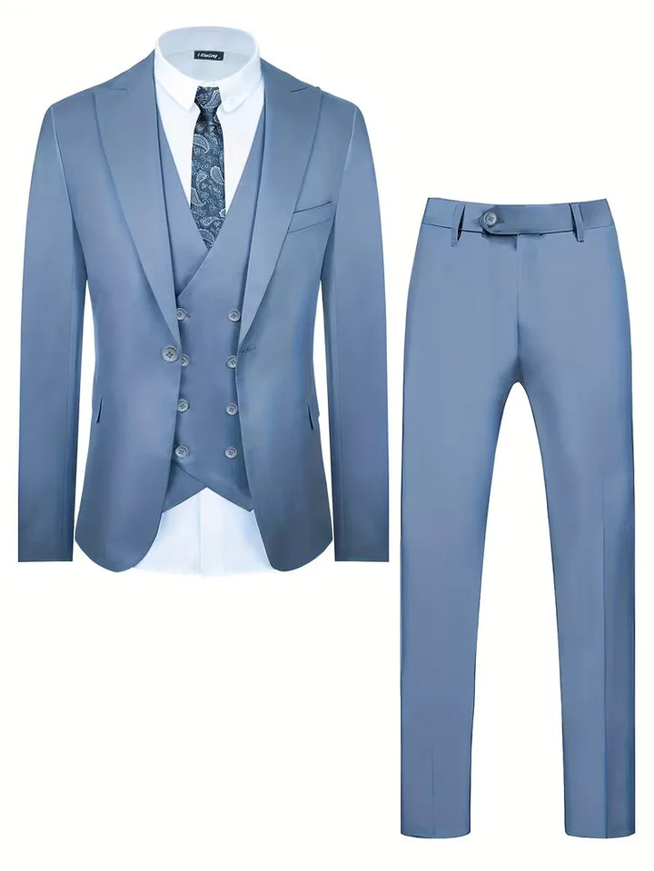 Drie-delig slim fit pak